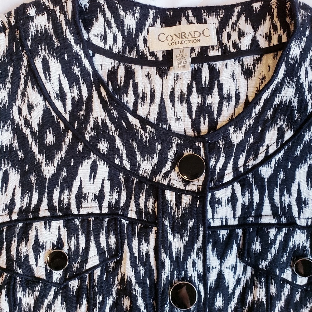 Conrad C Collection Longsleeves Women's Top Button Front Size 12